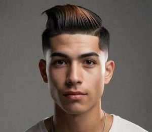 comb over mid taper fade