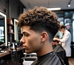 high fade haircut for curly hair