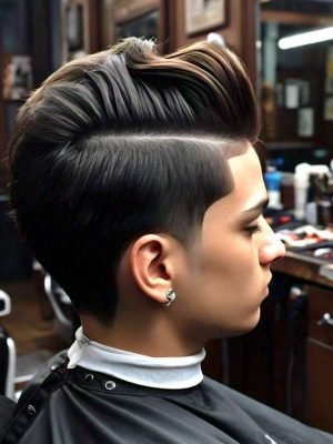 high taper long haircut