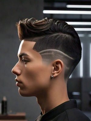temple high taper fade haircut