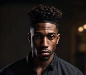 low cut short low taper fade black male