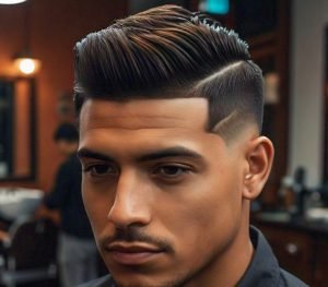low fade comb over haircut