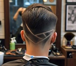 low fade haircut back view