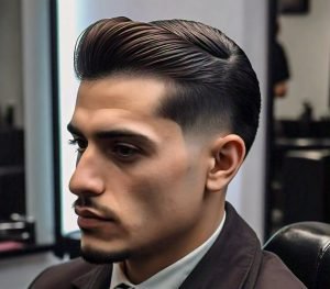 low fade slick back haircut