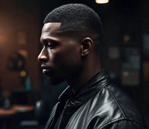 low taper fade black man