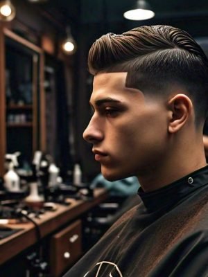 low taper fade haircut design