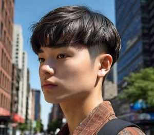 low taper fade straight hair round face