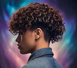 mid drop taper fade curly hair