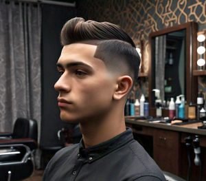 mid high fade haircut