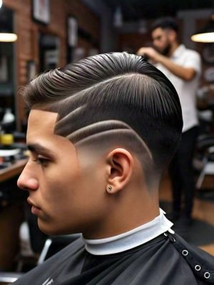mid taper fade and line up