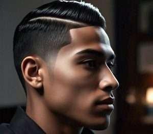 mid taper fade black male