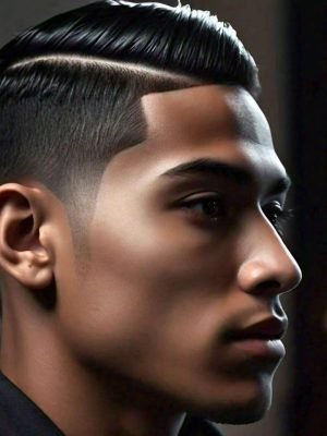 mid taper fade black male