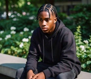 mid taper fade black male with braids