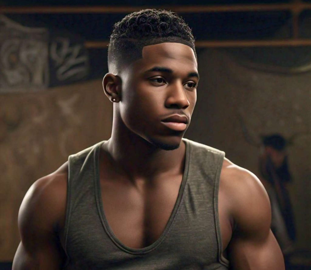 mid taper fade black male with low hair