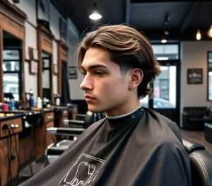mid taper fade long hair