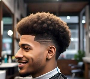 mid taper fade afro