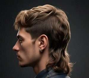 mullet with mid taper fade