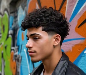 slick curly taper fade