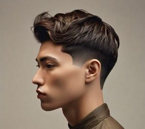 Textured Fringe with Mid Taper Fade