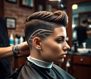 undercut mid taper fade