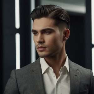 Side-Parted Peso Pluma Haircuts