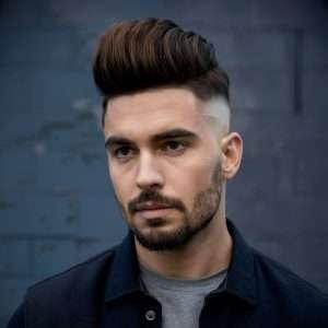 a pompadour haircut