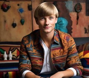 blonde bowl cut