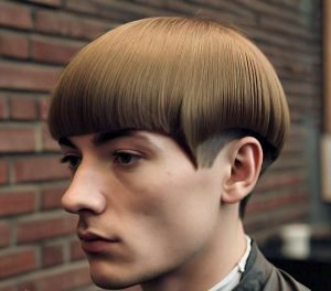 bowl cut with low fade