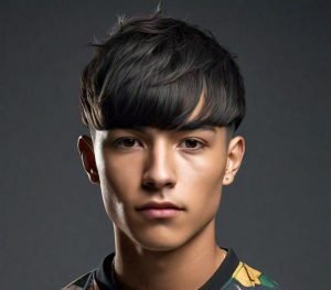 bowl cut with taper fade