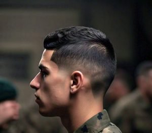 military buzz cut fade