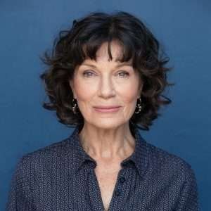 Curly Lob with Bangs for Curly Hair on a Woman Over 60