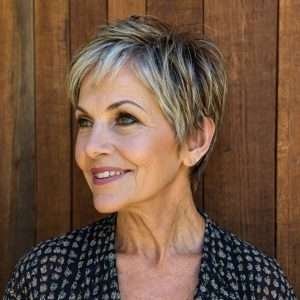 Layered Pixie Cut for Thin Hair on a Woman Over 60