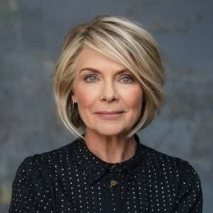 Layered bob for women over 60