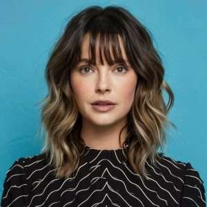 Layered with Curtain Bangs