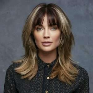 Long Layers with Curtain Bangs - front layered haircuts for long hair
