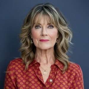 Messy Waves with Bangs for Wavy Hair on a Woman Over 60