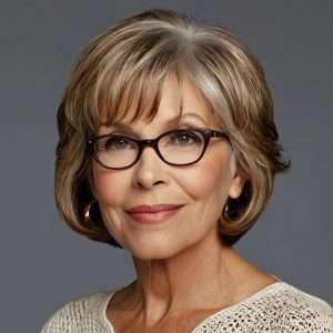 Short neat hairstyle for women over 60