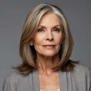 Straight Shoulder-Length with Side Part