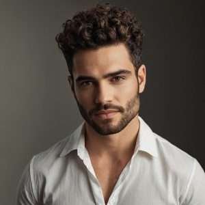 short hair styled to enhance natural curls