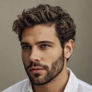 short hair styled to enhance natural waves