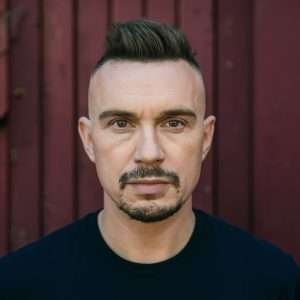 short mohawk, short sides