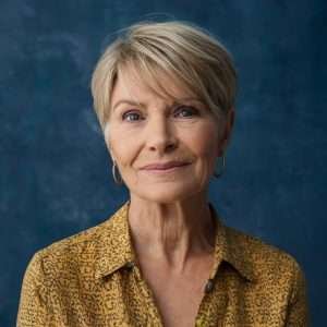 short pixie cut with long bangs