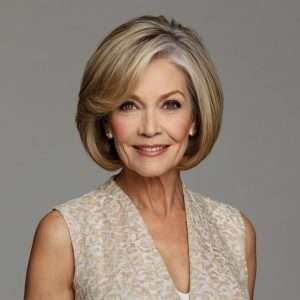 side-parted bob, deep side part for volume