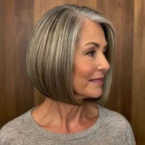 sleek bob, smooth and straight finish