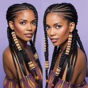 Box Braids with Beads