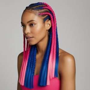 Colored Box Braids