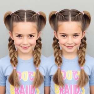 Dutch Braid Pigtails