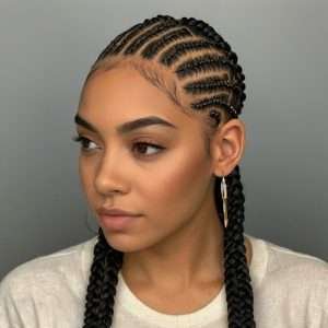 Feed-In Cornrows Braids