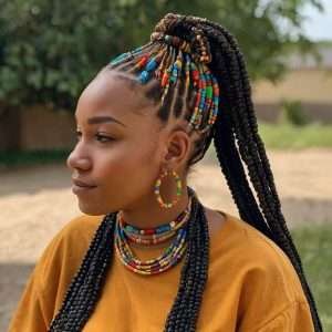 Knotless Braids with Beads