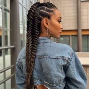Large Knotless Braids